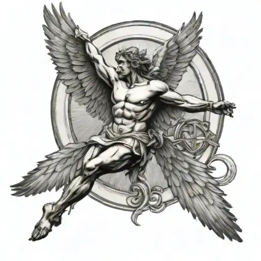 Icarus Flying Close To Sun Rays