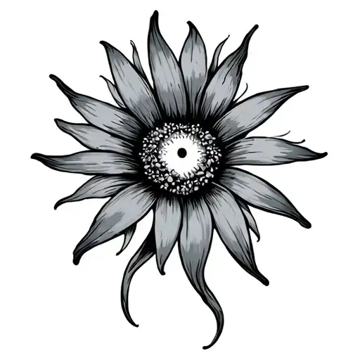 Flower In The Sun With A Semi Colon