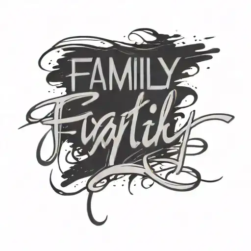Family And Faith Cursive Writing