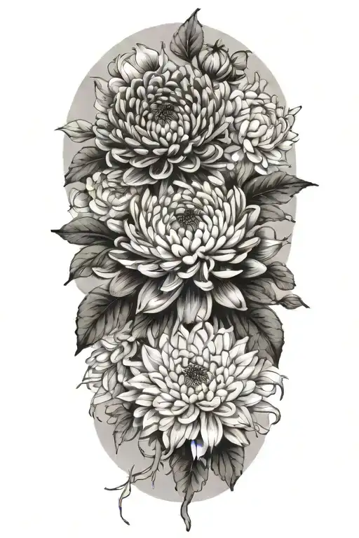 Chrysanthemum Eucalyptus And Dahlia