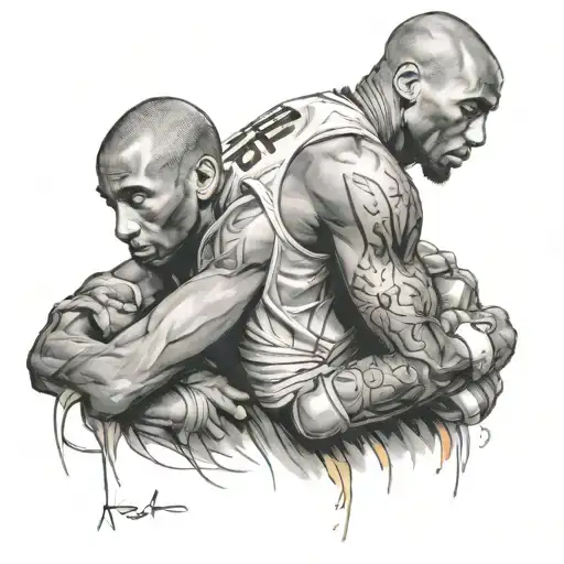 Kobe Bryant With Black Mamba Wrapped Around Him