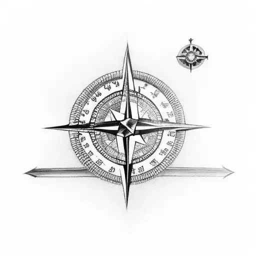 Cardinal With A Compass