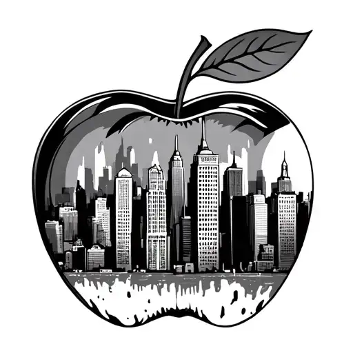Rotten Apple New York City Skyline