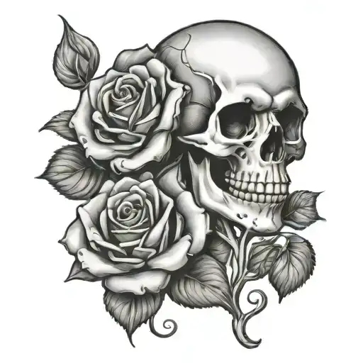 Skull Rose With Tooth Like Father Like Son