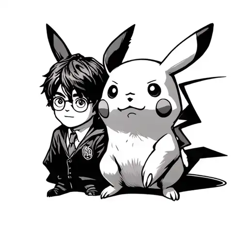 Harry Potter And Pikachu Pokemon