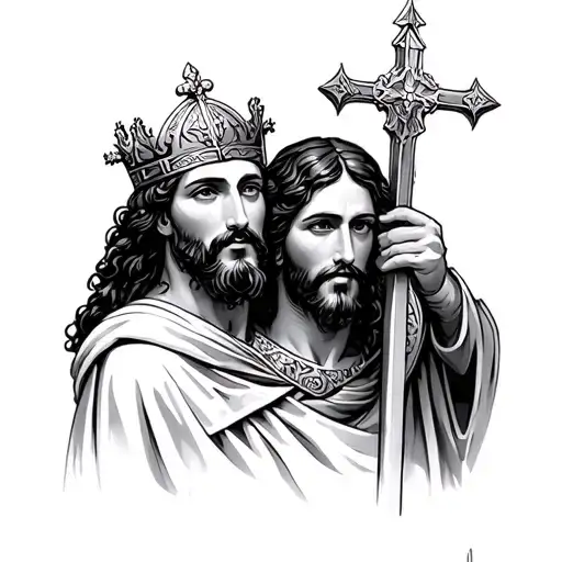 King Baldwin And Jesus Christ At Crusades