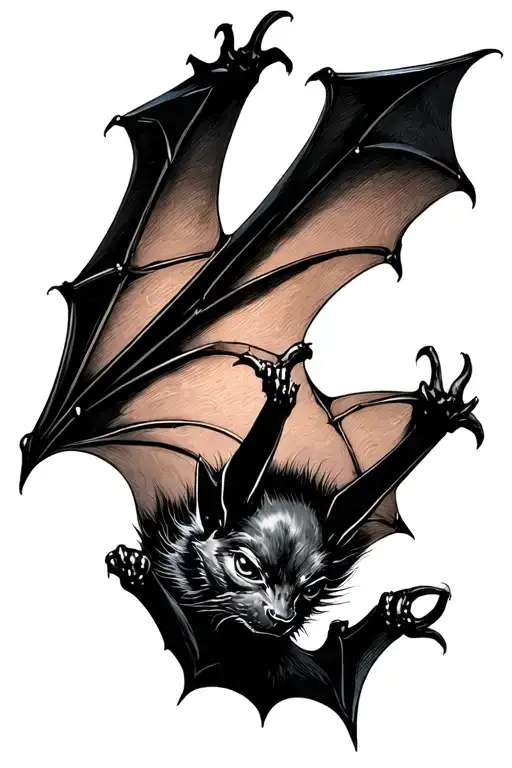 Hanging Upside Bat