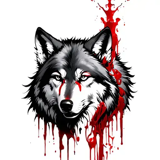 Sexy Bloody Women Full Body Wolf