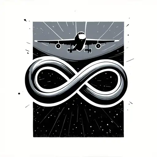 Infinity Symbol With Airplan Inside