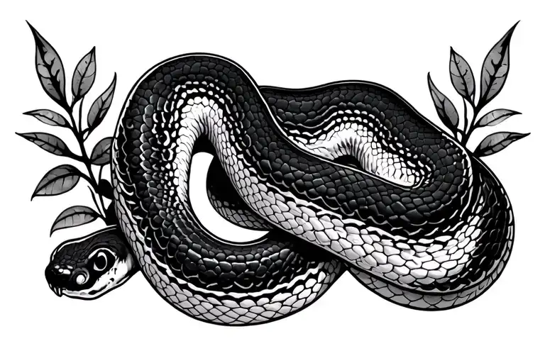 Black And White Ball Python Slithering