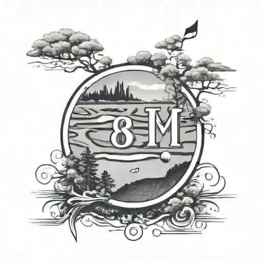 A Golf Course Landscape With The Letters 'I 8 M' Subtly Integrated Into The Design