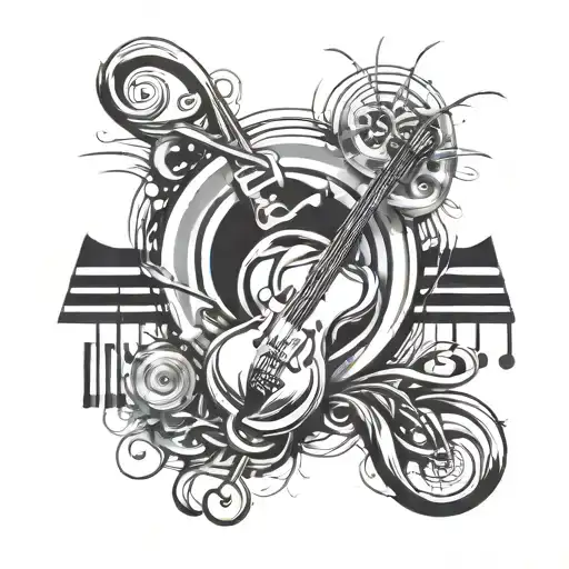 Design A Tattoo Inspired By Music That Reflects The Chaos And Intensity Of Your Daily Battles