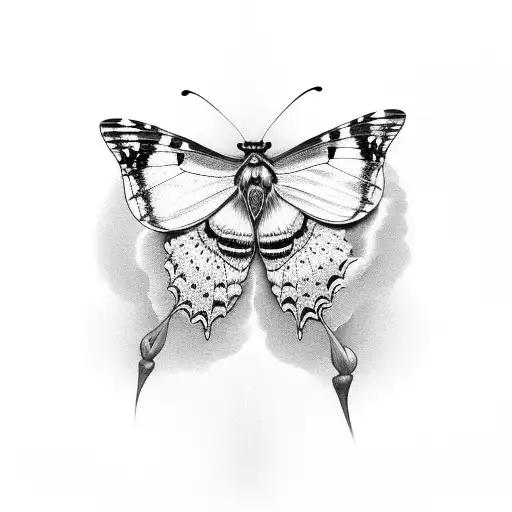 Butterfly With Moth Shaddow