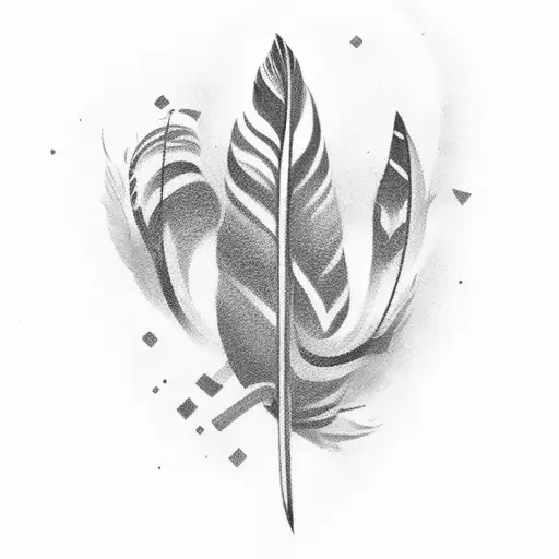 Feather With Name Anu At The Stem