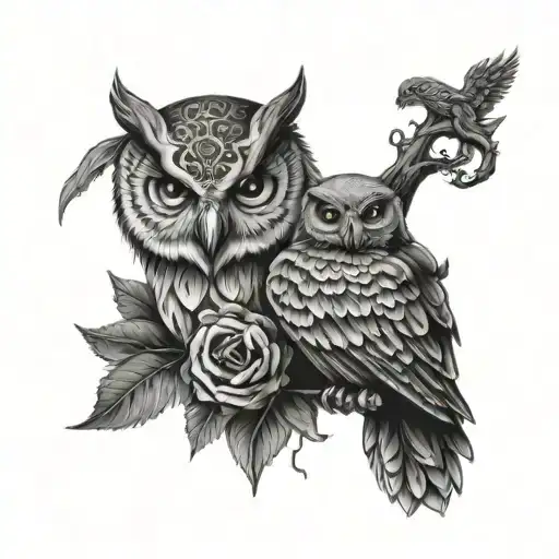 For I Am My Fathers Son Owl And Skull Dark Gothic Scary