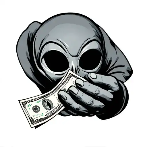 Money In The Hands Of An Alien
