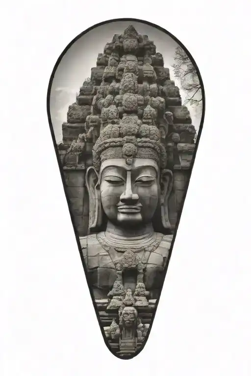 Bayon Temple In A Frame