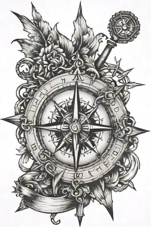 Zia And Nautical Compass