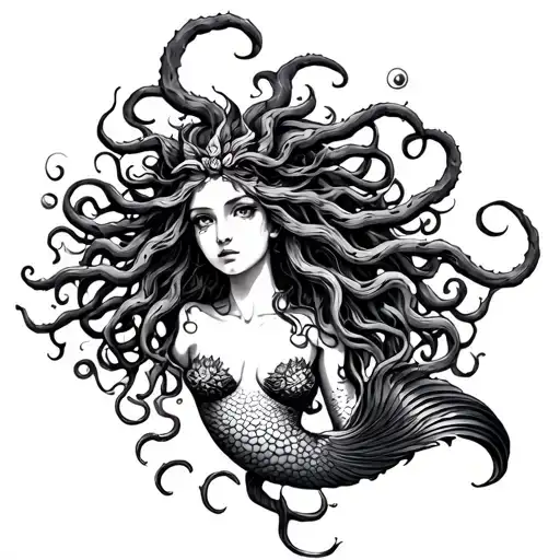 Medusa As A Mermaid