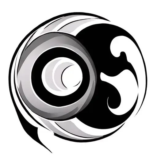 Enso And Aum Symbol Incorporated Within