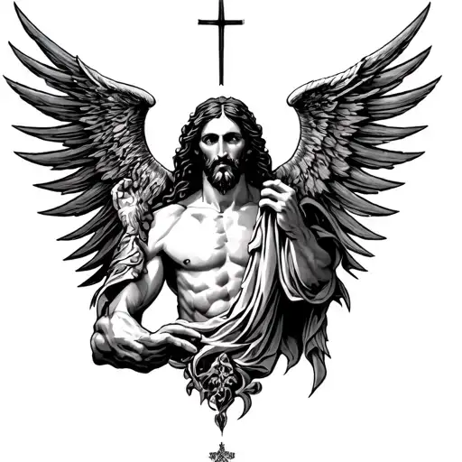 Lucifer And Jesus In Religious Style