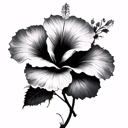 Negative Space Hibiscus Flowers