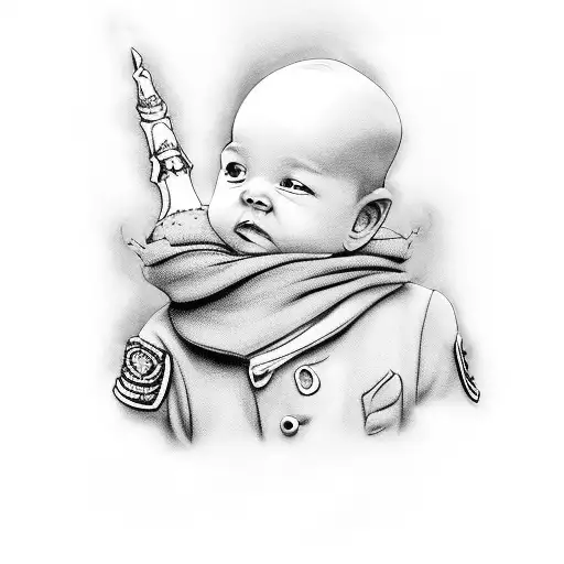 A Baby Prince Who Is Sleepy