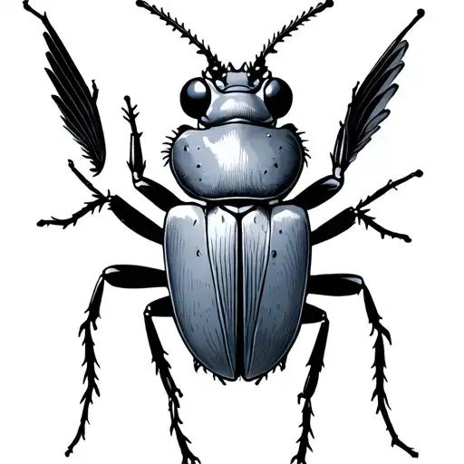 Fig Eater Beetle With Wing Spread