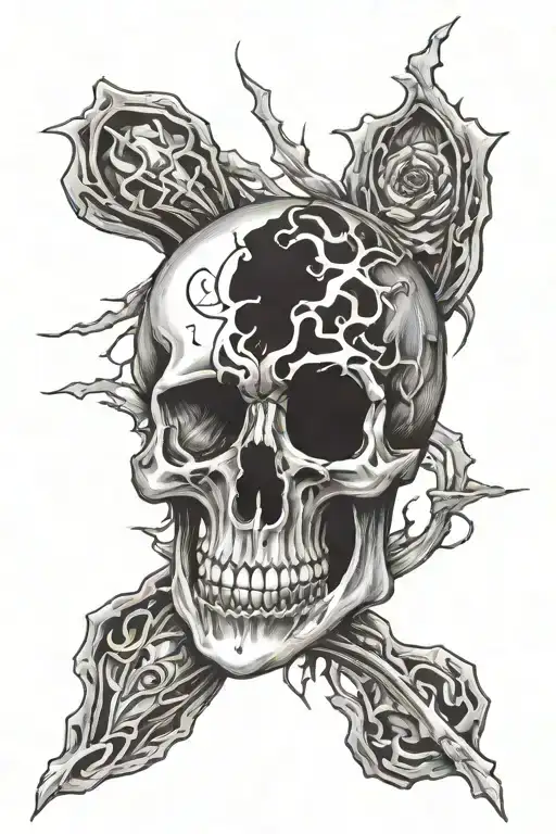 Skull-life&death-anatomical Broken Heart