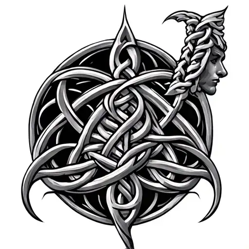 Celtic Symbols Following The Spinal Column