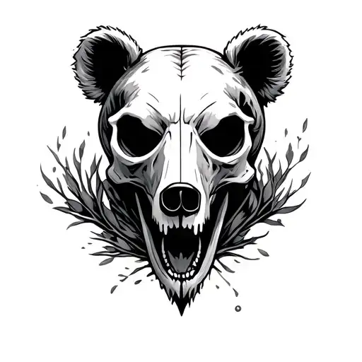 Bear Skull On Elbow