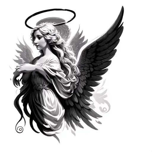 33 With Angel Wings With Halo Symbolizing The Client's Love