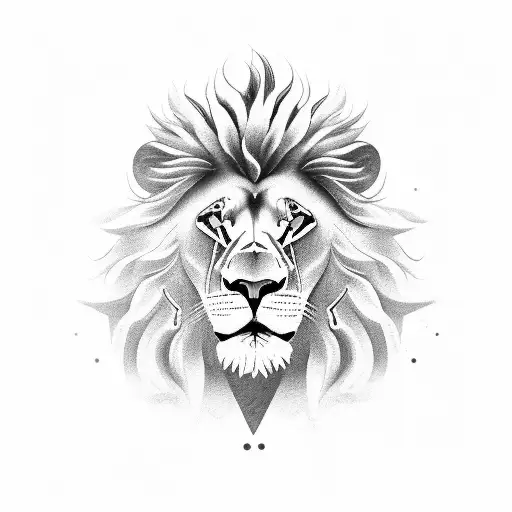 A Black-grey Tattoo Of A Lion Wearing A Chef's Hat