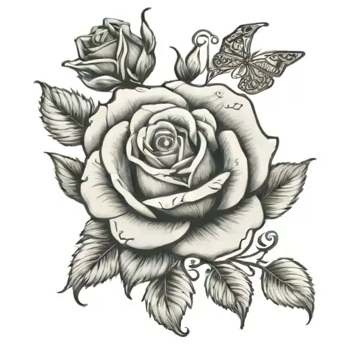 Rose With Mark's Name Written