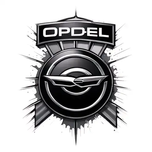 Opel Logo With Astra G In Background