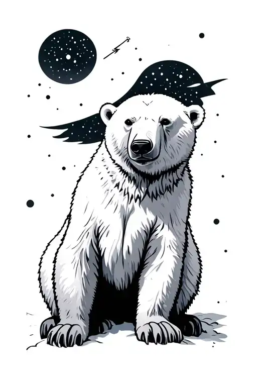 Big Dipper With Polar Bear Outline