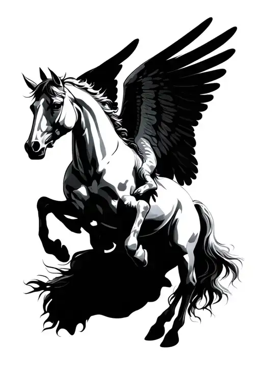 Greek Mythology Pegasus Horse Jumping