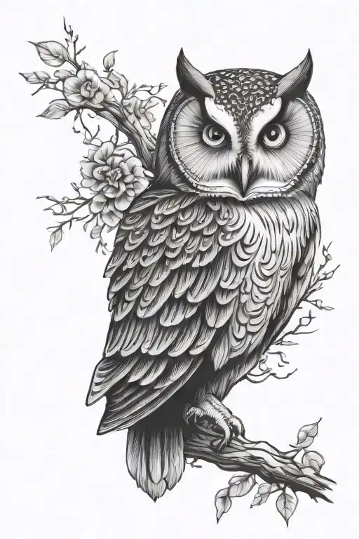 Black Out With White Owl