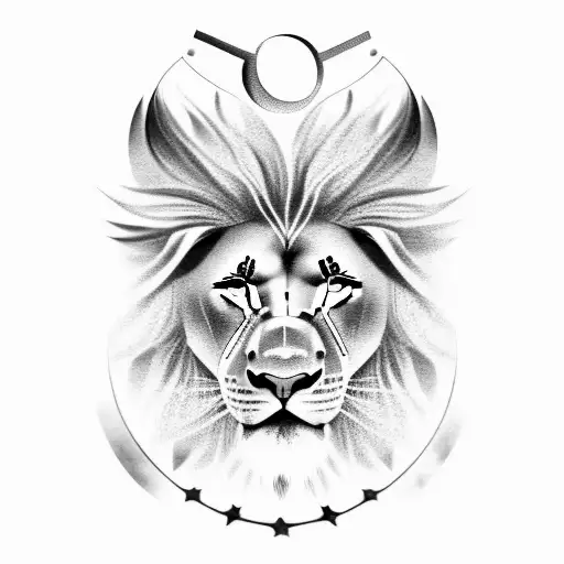 Greek With Goddess And Lion