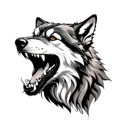 Wolf With His Teeth