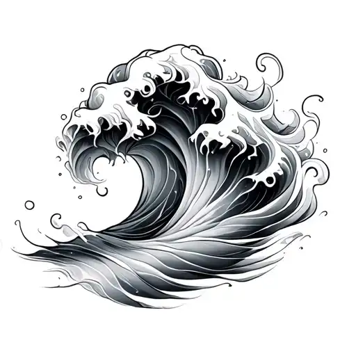 Fluid Realistic Wave In Bracelet Around The Arm