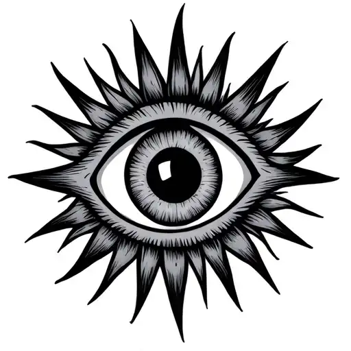 Evil Eye With Sun Around It