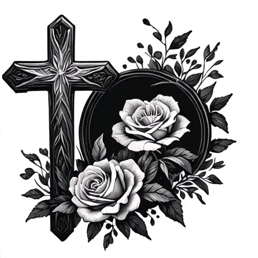 Cross With In Loving Memory For Mom Dad And Sister