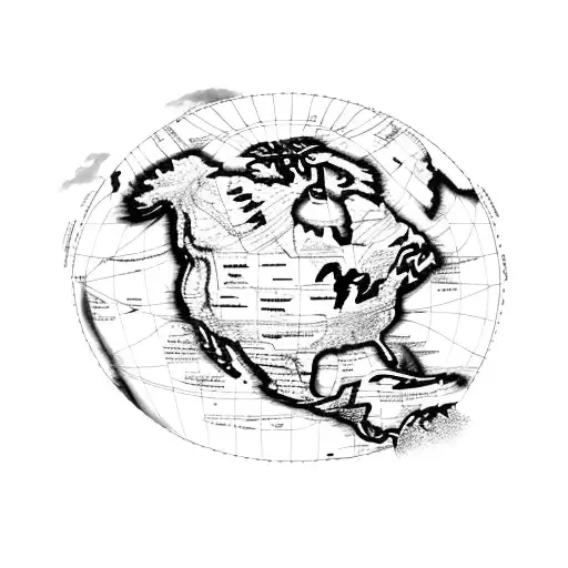 Map Of North And South America With Focus On Colombia And Venezuela Nautical