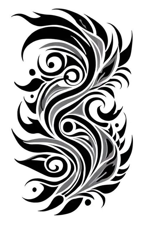 Maori Black Lines Representing