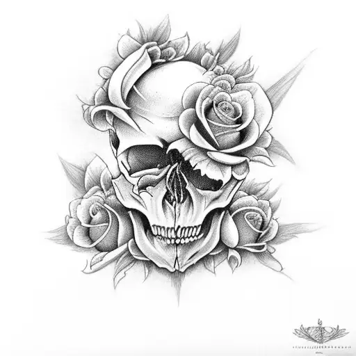 Snap Dragons Skull And Roses