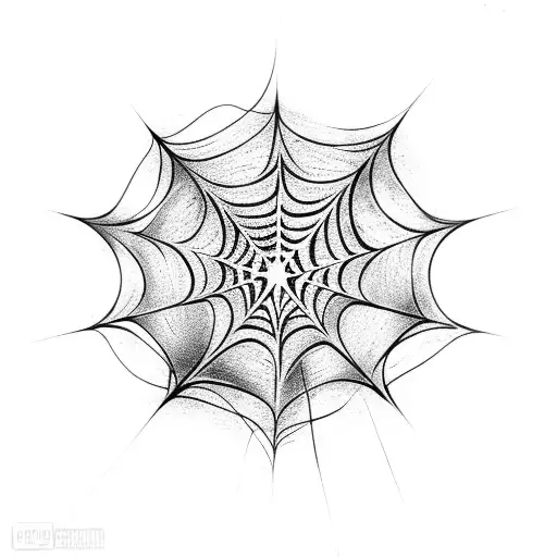 Spiderweb With Star In The Middle Of It