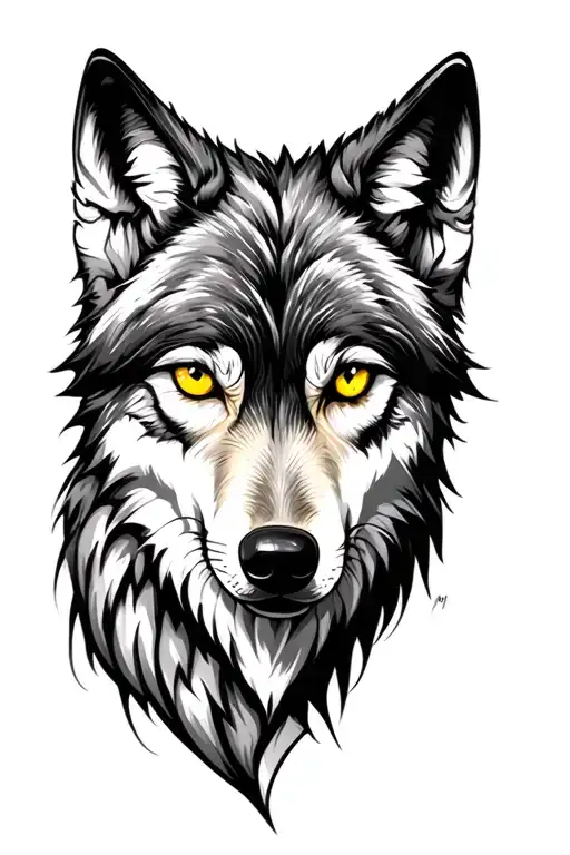 Wolf Yellow Eyes