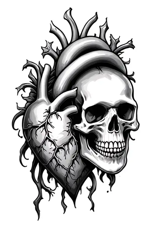 Skull And Brken Heart