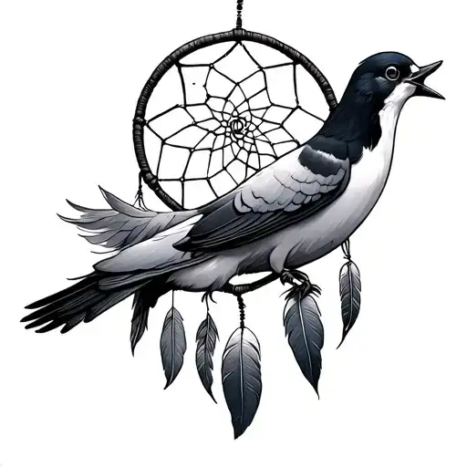 Dream Catcher With Dove Bird